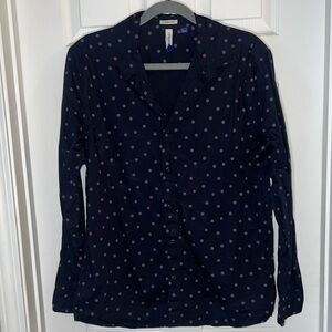 Elegant Navy & Pink Suns Dress Shirt